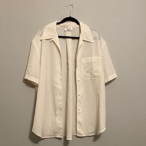 Tess womens Large sheer blouse